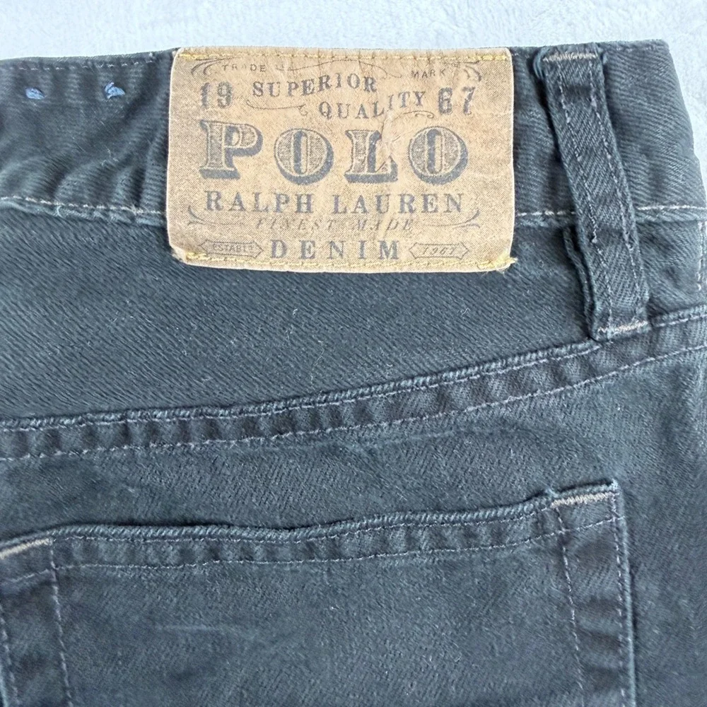 Vintage Polo Ralph Lauren Jeans Black‎ Straight Leg Denim Size 16